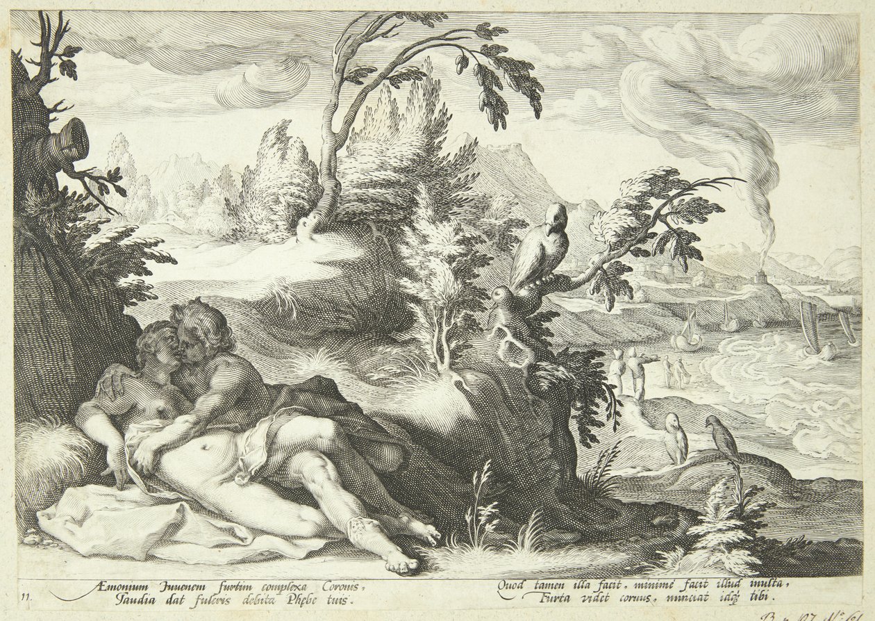 Apollo and Coronis by Hendrick Goltzius: Fine art print