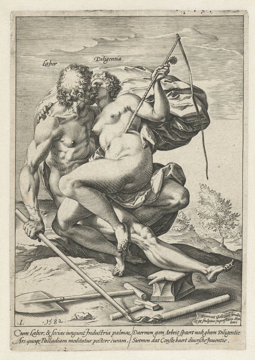 Labor and Diligence (The Reward of Labor, Diligence, Practice, and Art series) by Hendrick Goltzius