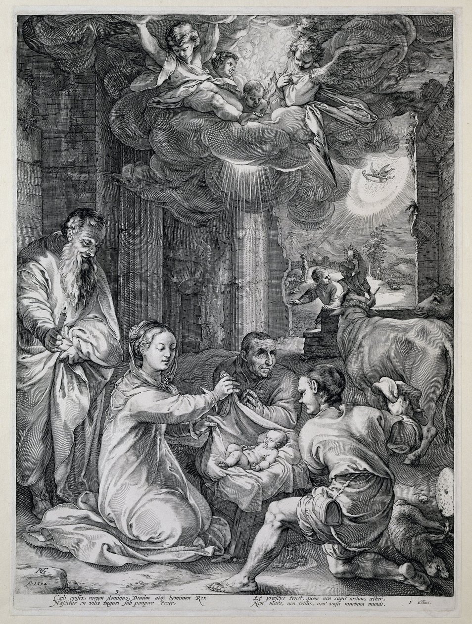 The Adoration of the Shepherds by Hendrick Goltzius
