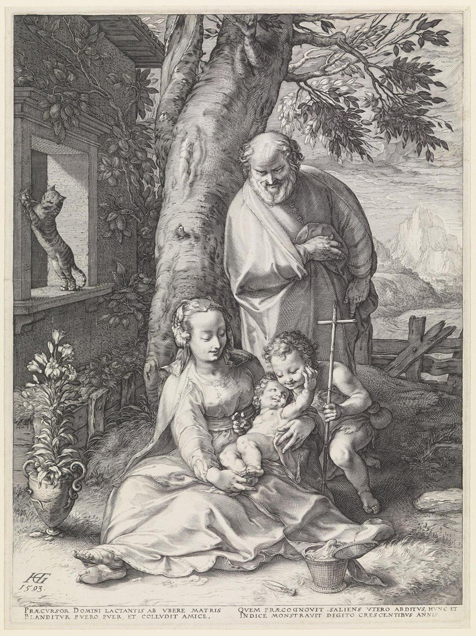 The Holy Family with John the Baptist by Hendrick Goltzius