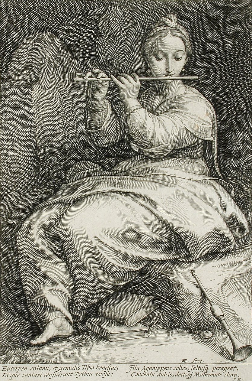 Euterpe by Hendrick Goltzius