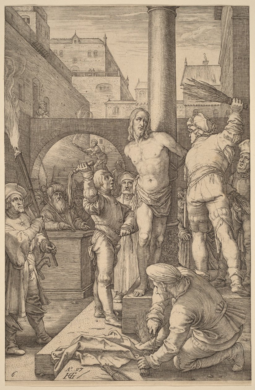 Flagellation of Christ by Hendrick Goltzius