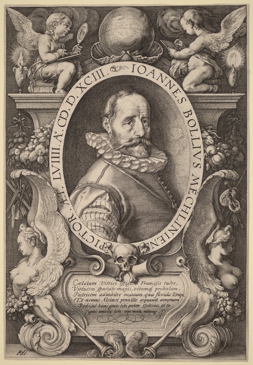 Hans Bol by Hendrick Goltzius