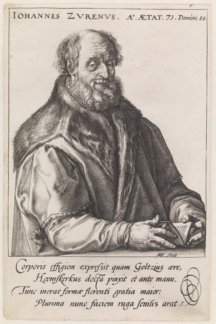 Johannes Zurenus (1517-1591) by Hendrick Goltzius