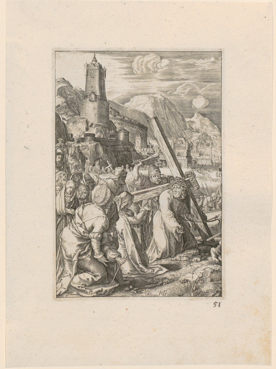 Carrying of the Cross, Plate 9 of the Series 