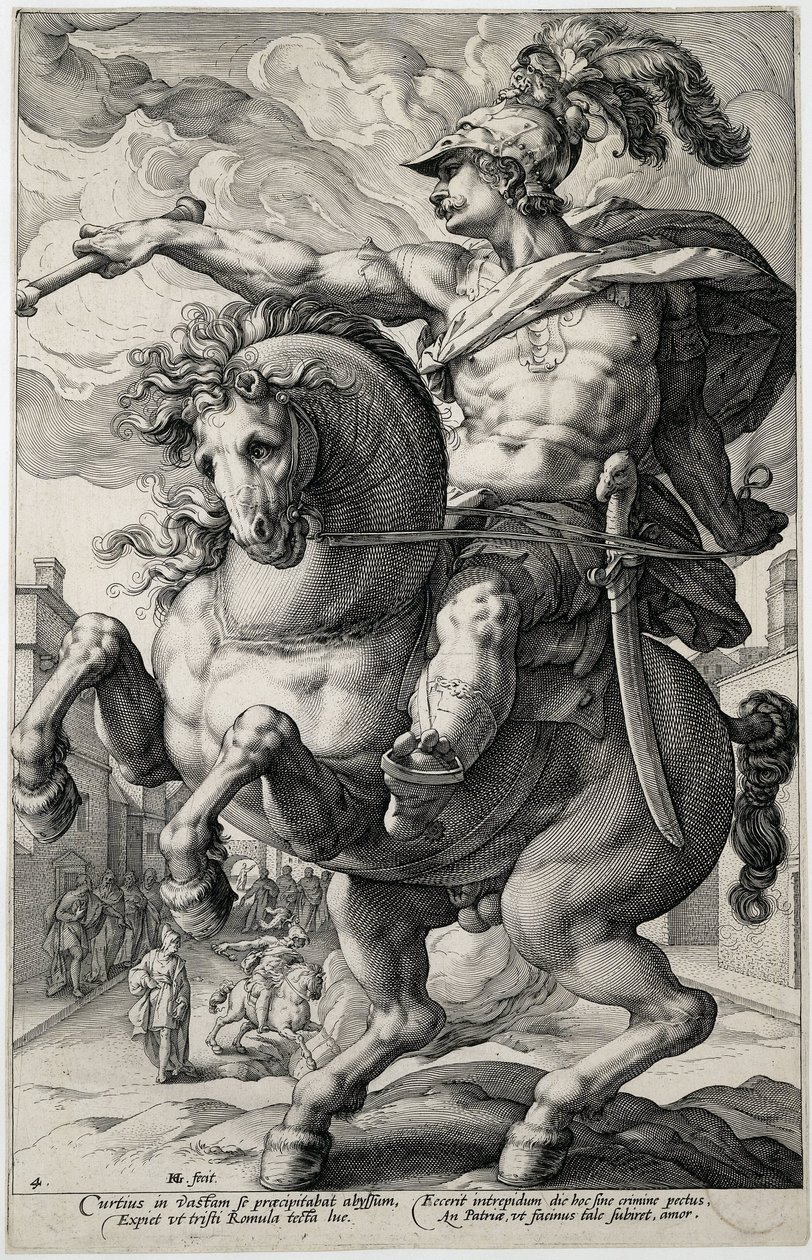 Marcus Curtius by Hendrick Goltzius