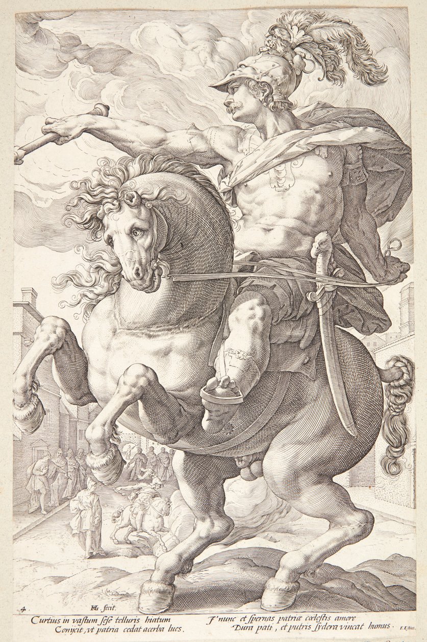 Marcus Curtius by Hendrick Goltzius