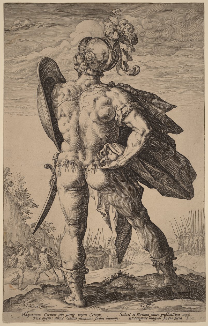 Marcus Valerius Corvus by Hendrick Goltzius