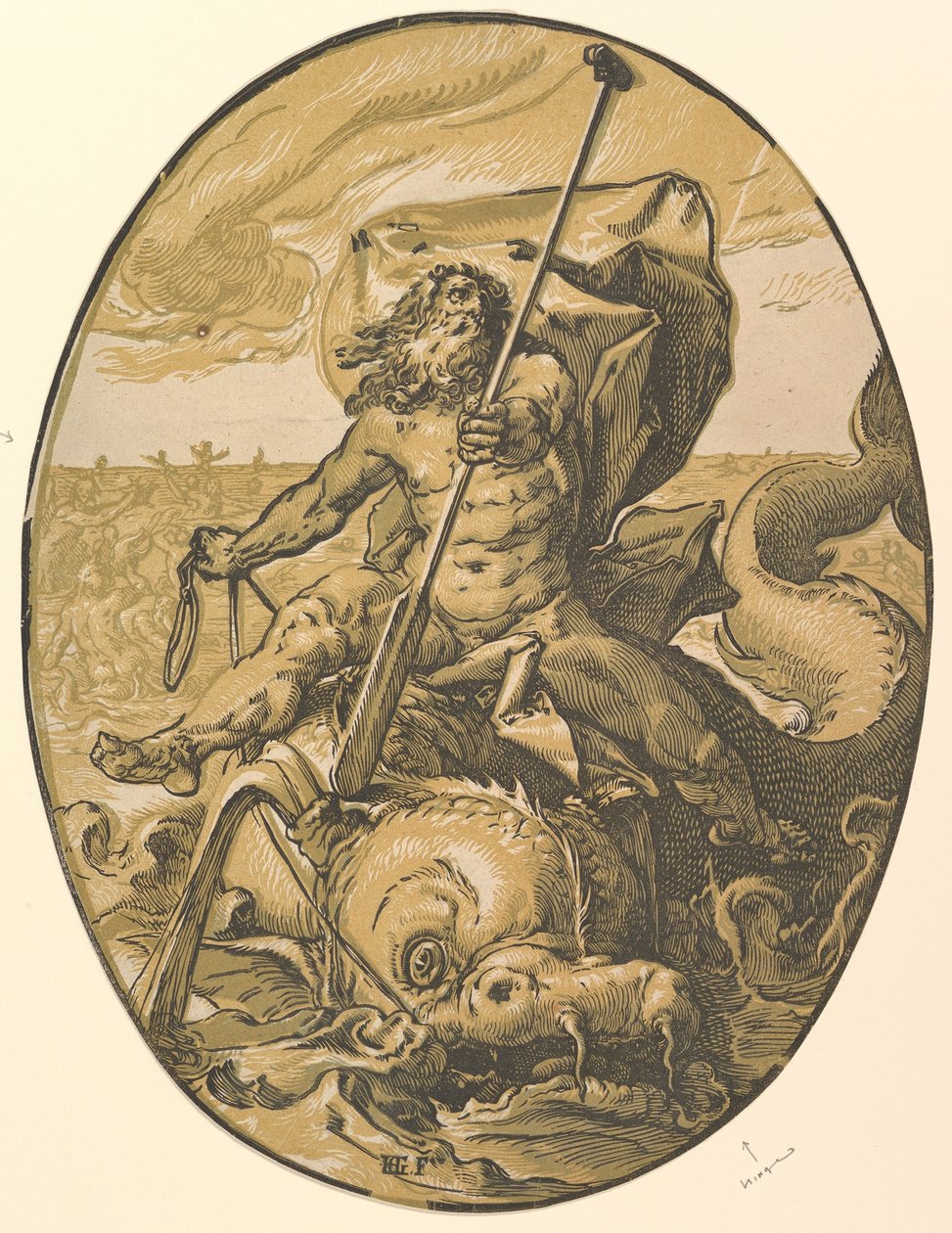 Oceanus by Hendrick Goltzius