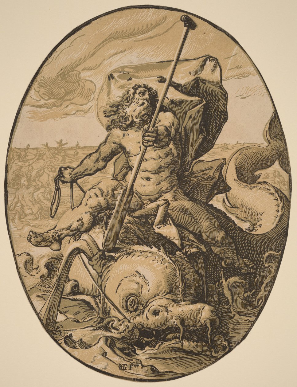 Oceanus by Hendrick Goltzius