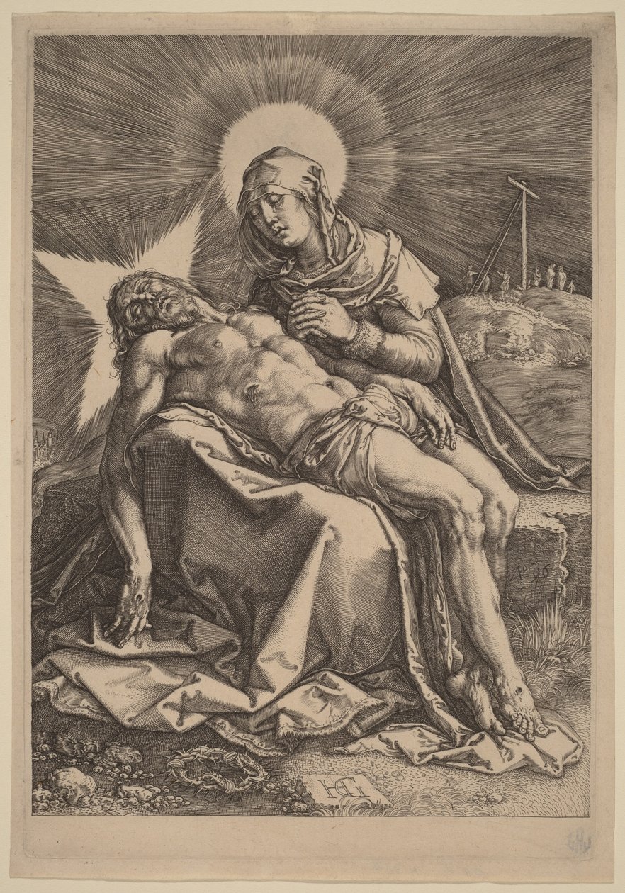 Pietà (The Sorrowing Virgin with the Dead Christ in Her Lap) by Hendrick Goltzius