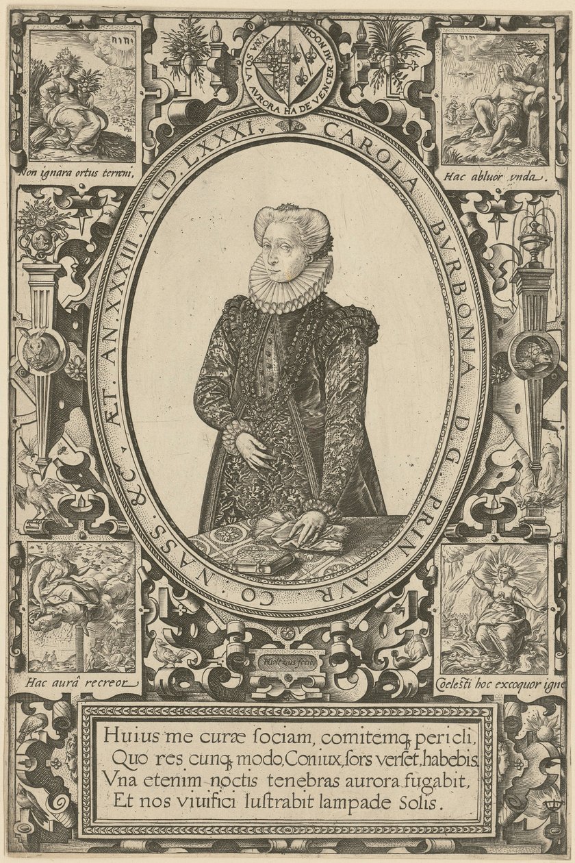 Portrait of Charlotte de Bourbon by Hendrick Goltzius