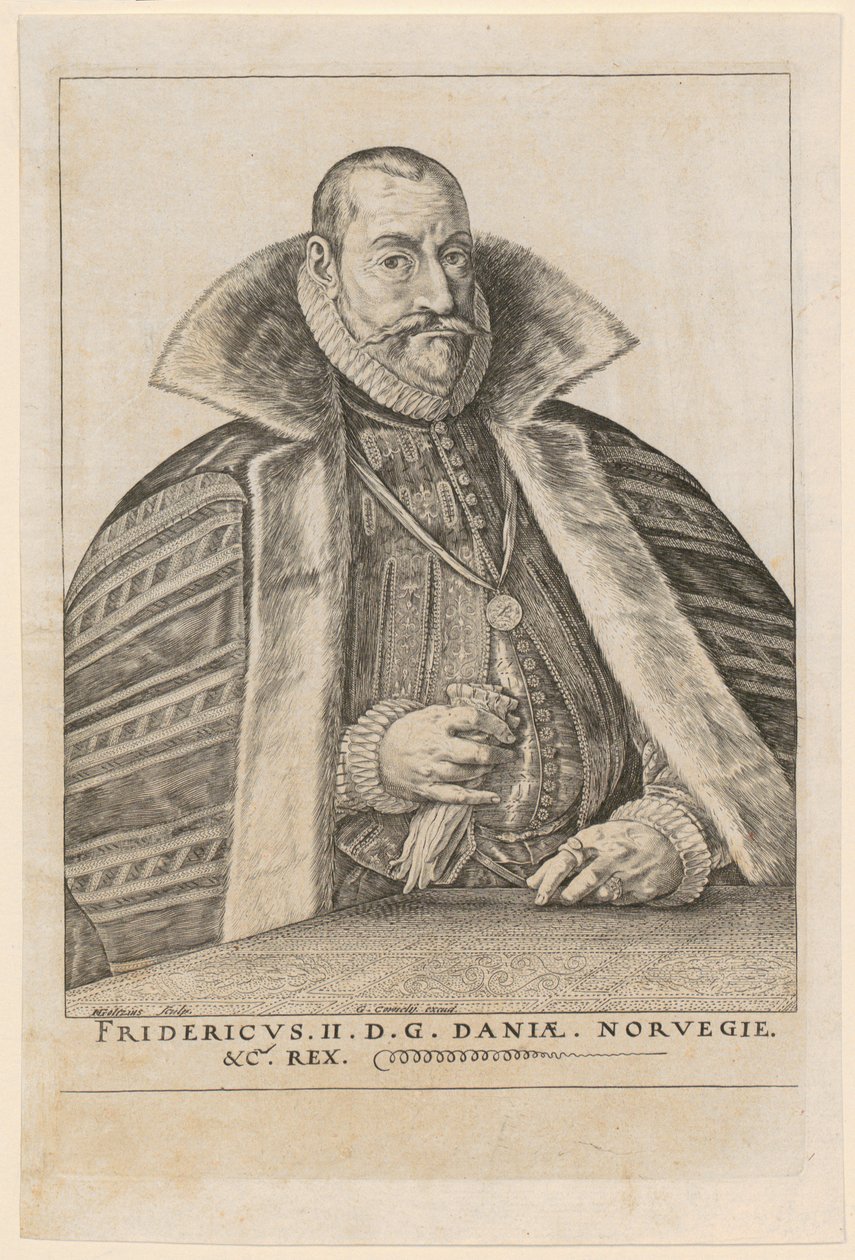 Portrait of Frederick II, King of Denmark and Norway by Hendrick Goltzius