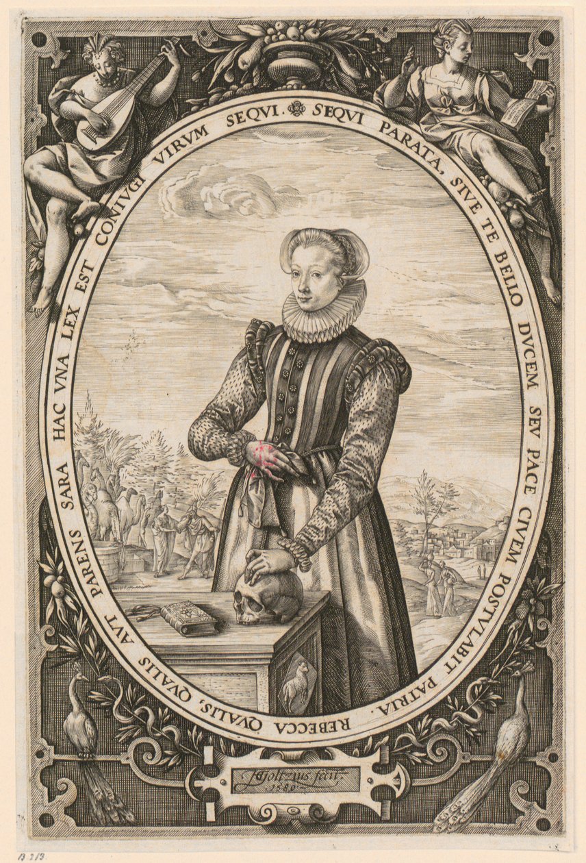 Portrait of Josina Hamels by Hendrick Goltzius