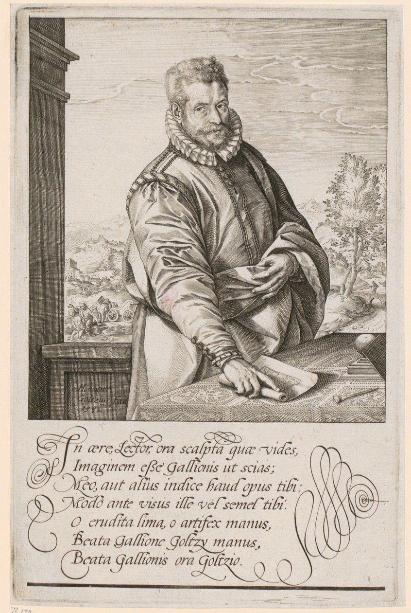 Portrait of Philips Galle by Hendrick Goltzius