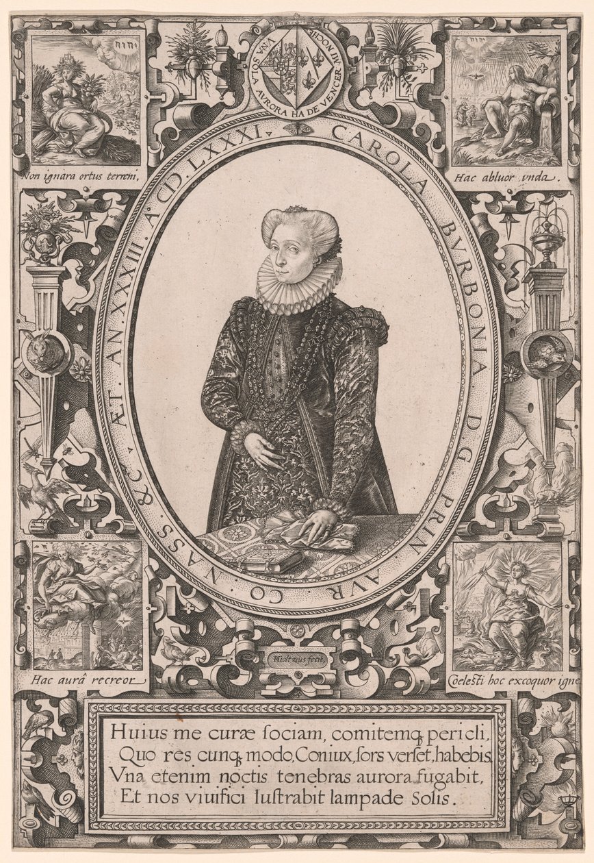 Portrait of Charlotte de Bourbon by Hendrick Goltzius