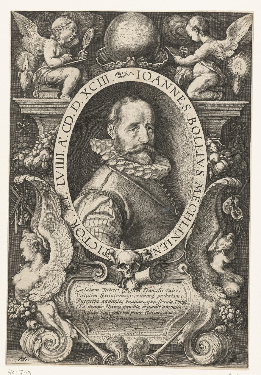 Portrait of Hans Bol by Hendrick Goltzius