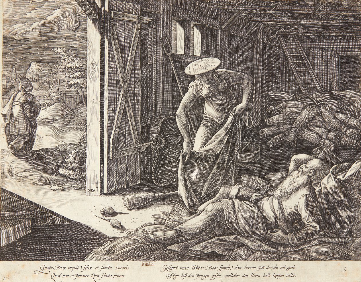 Ruth and Boaz on the Threshing Floor by Hendrick Goltzius