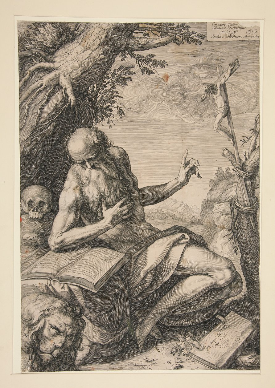 St. Jerome in the Desert by Hendrick Goltzius