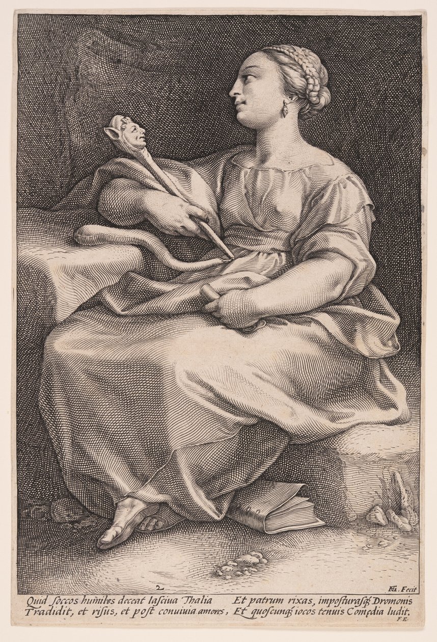 Thalia, The Muse of Comedy, from The Nine Muses by Hendrick Goltzius