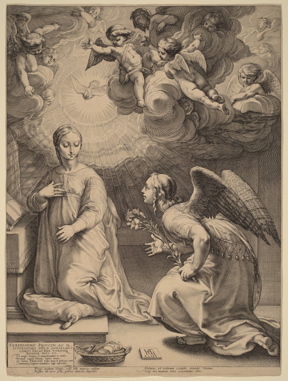 The Annunciation by Hendrick Goltzius