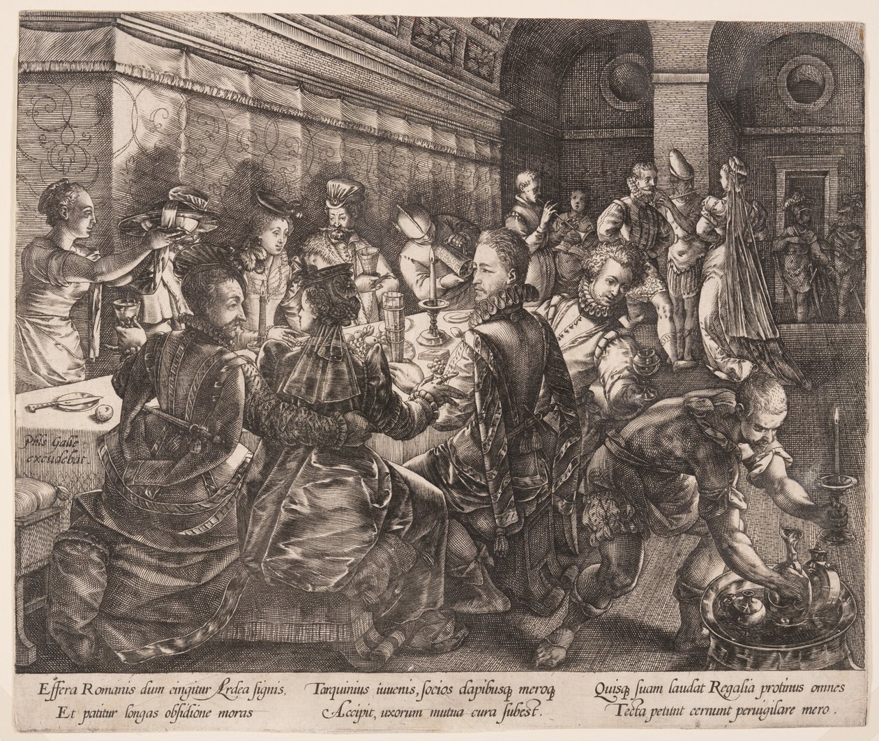 The Banquet of Tarquinius Collatinus, from The Story of Lucretia by Hendrick Goltzius