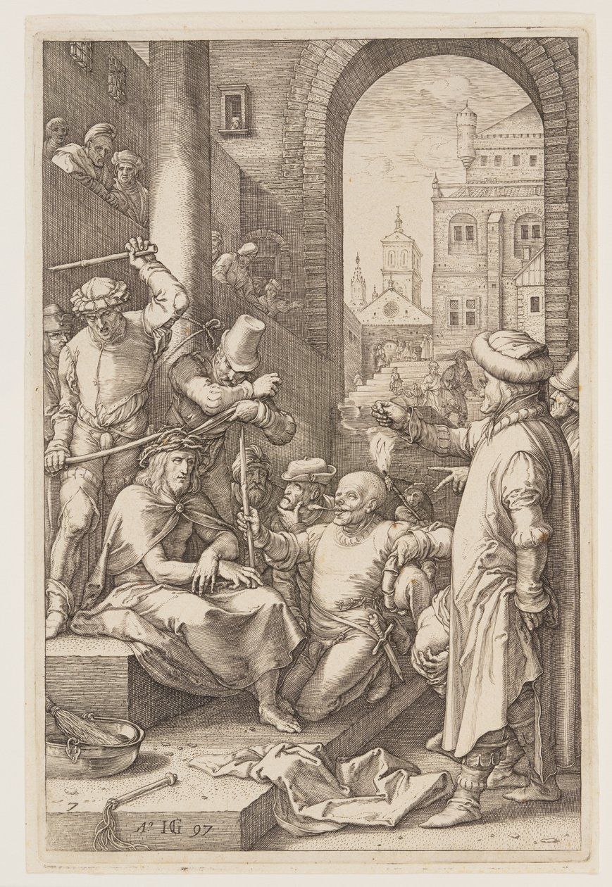The Crowning with Thorns, from The Passion by Hendrick Goltzius