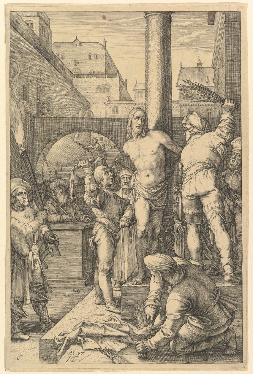 The Flagellation, from "The Passion of Christ" by Hendrick Goltzius