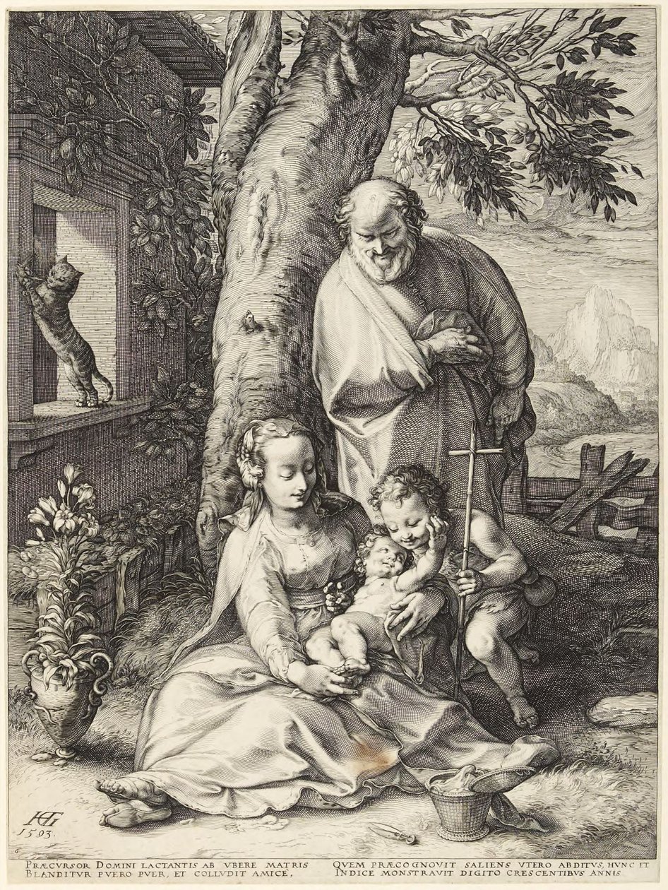 The Holy Family with the Infant John the Baptist by Hendrick Goltzius