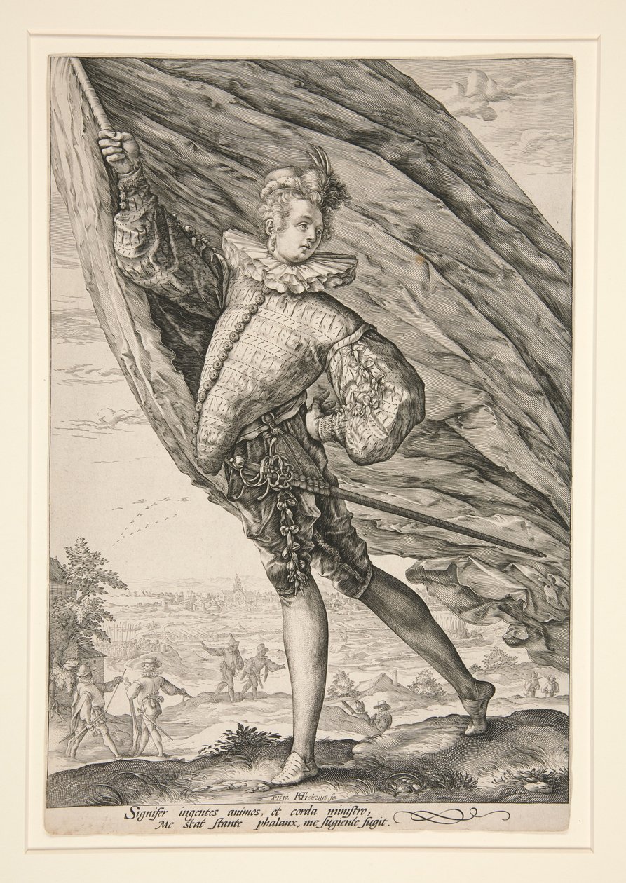 The Standard Bearer, Turned to Left by Hendrick Goltzius