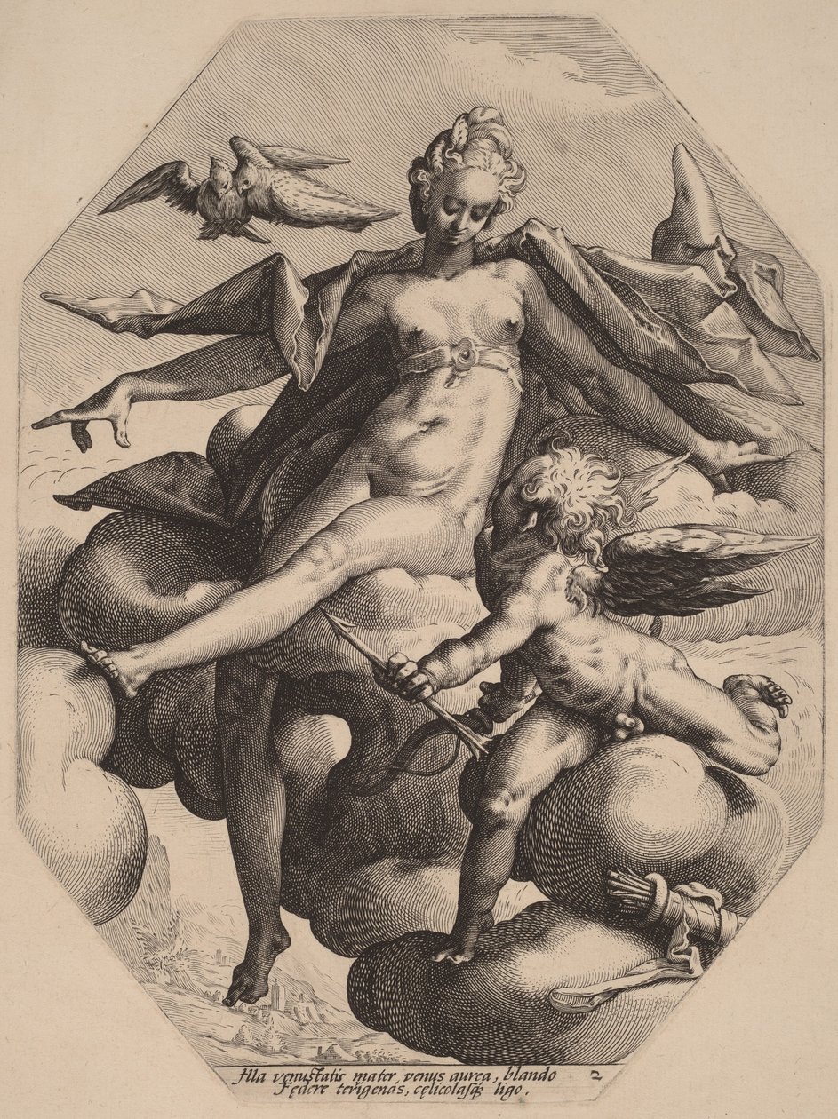 Venus and Cupid by Hendrick Goltzius