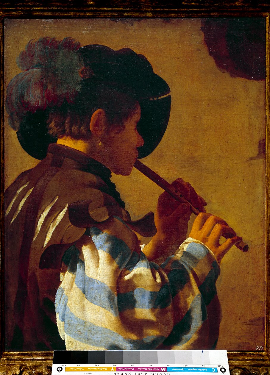 Man Playing Flute by Hendrick ter Brugghen