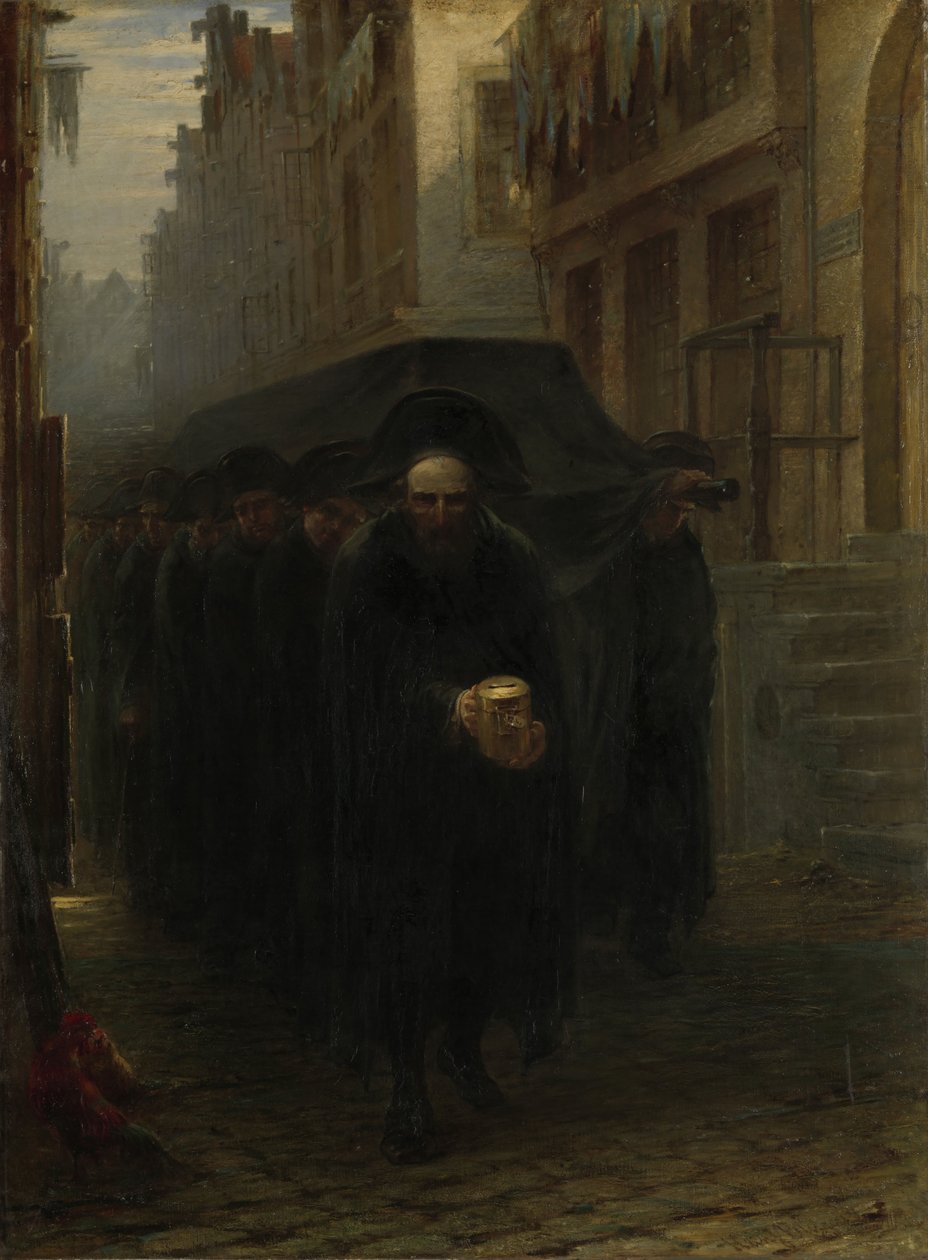 A Jewish Funeral by Hendrieus Jacobus Burgers