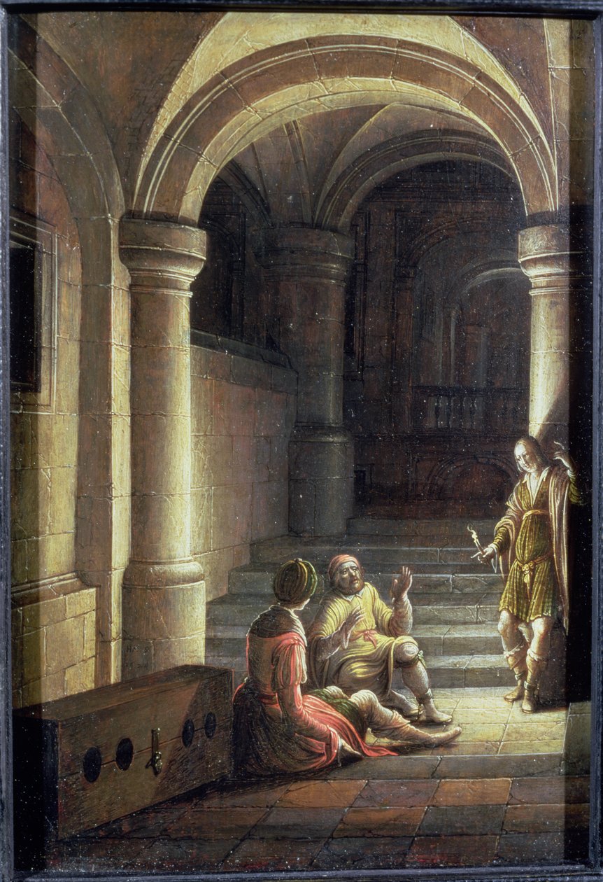 Joseph in Prison Interpreting the Dreams of the Baker and the Butler by Hendrik the Younger Steenwyck