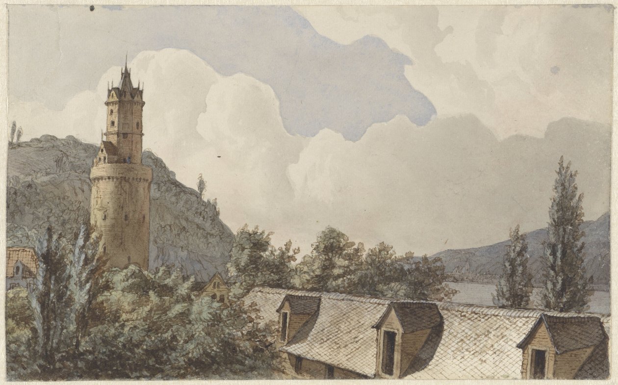View over Andernach and the Rhine by Hendrik Abraham Klinkhamer