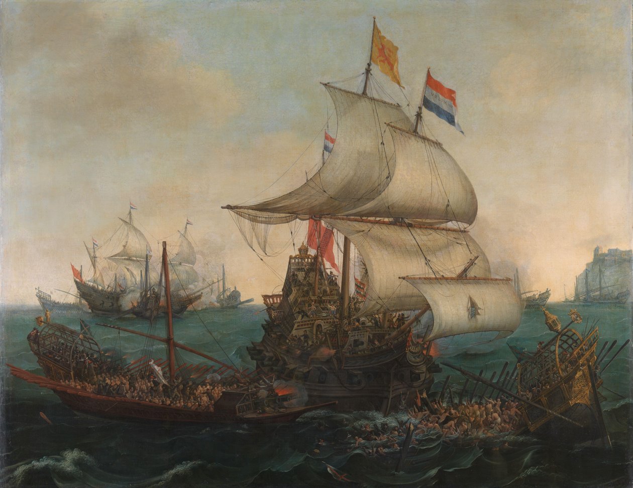 Dutch Ships Ramming Spanish Galleys off the English Coast, 3 October 1602 by Hendrick Cornelisz. Vroom