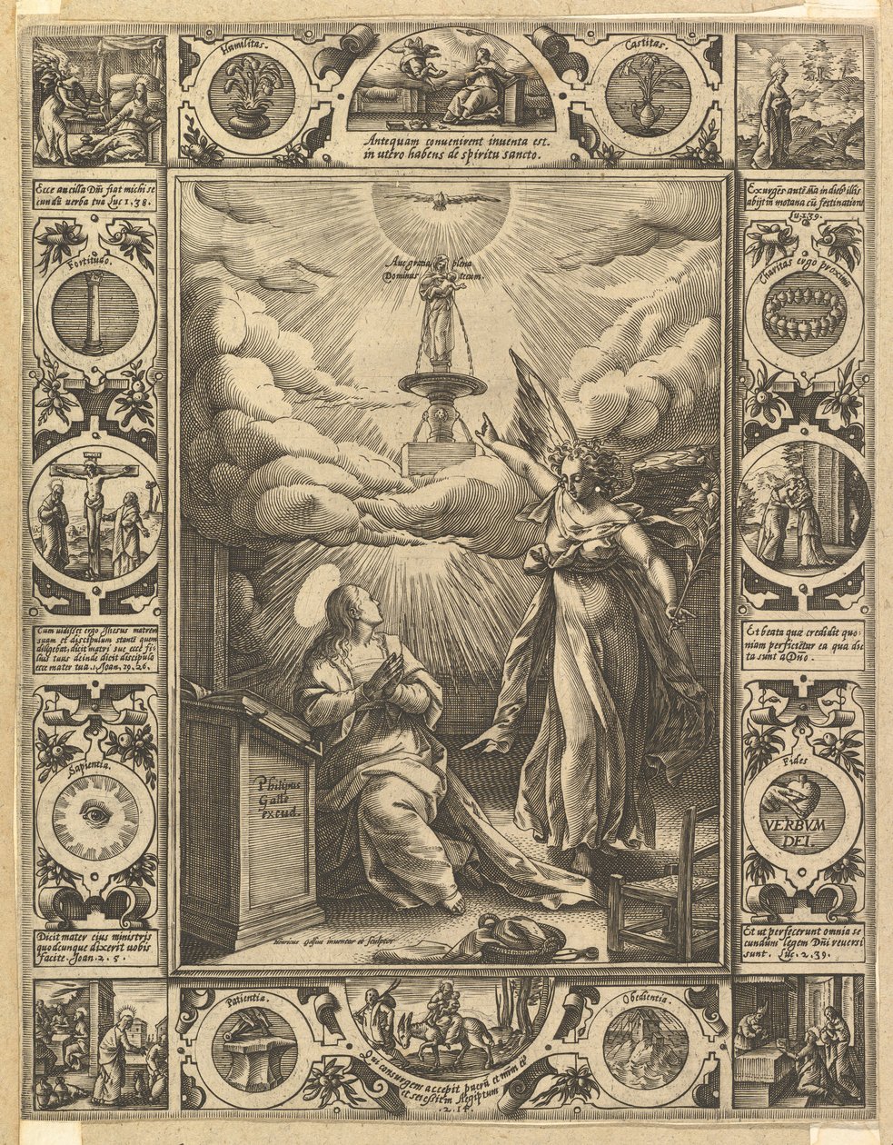 Ave Maria, from Allegorical Scenes on the Life of Christ, from Christian and Profane Allegories by Hendrik Goltzius