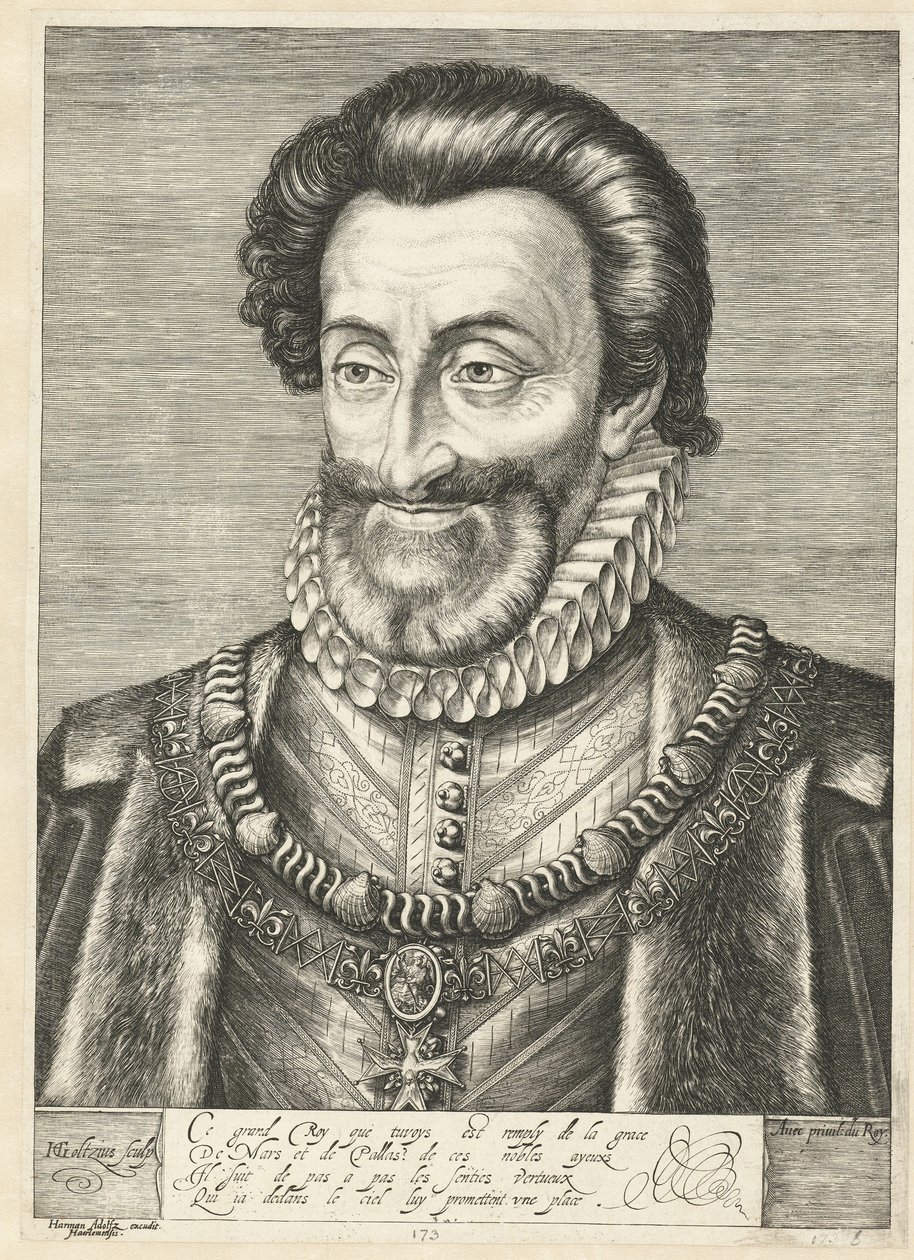 Portrait of King Henry IV of France by Hendrik Goltzius