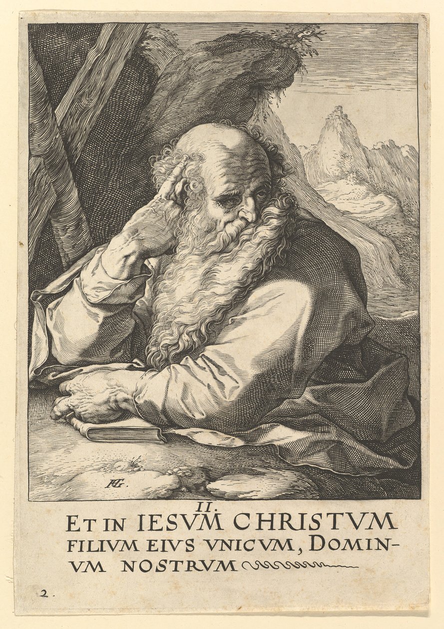 St. Andrew, from Christ, the Apostles and St. Paul with the Creed by Hendrik Goltzius