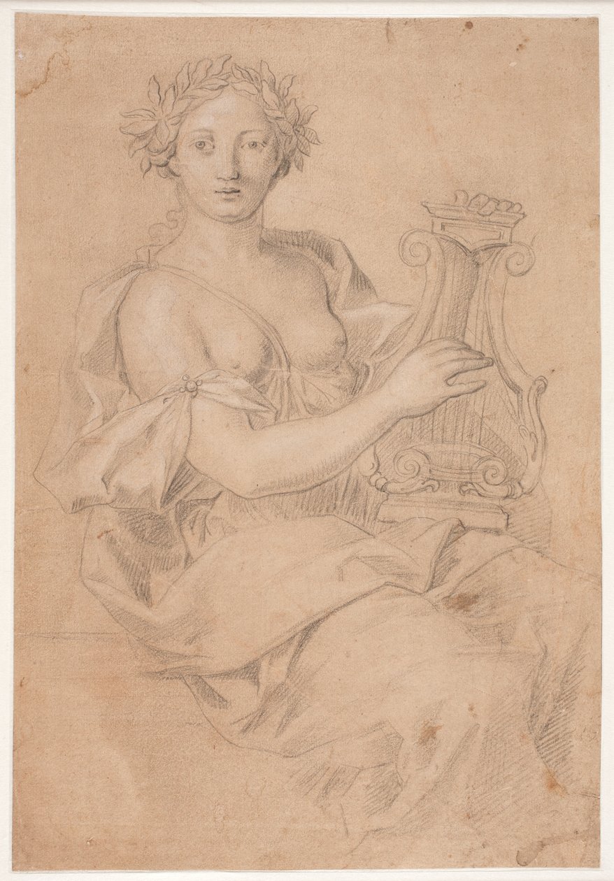 Lyre-Playing Muse (Erato?) by Hendrik Krock