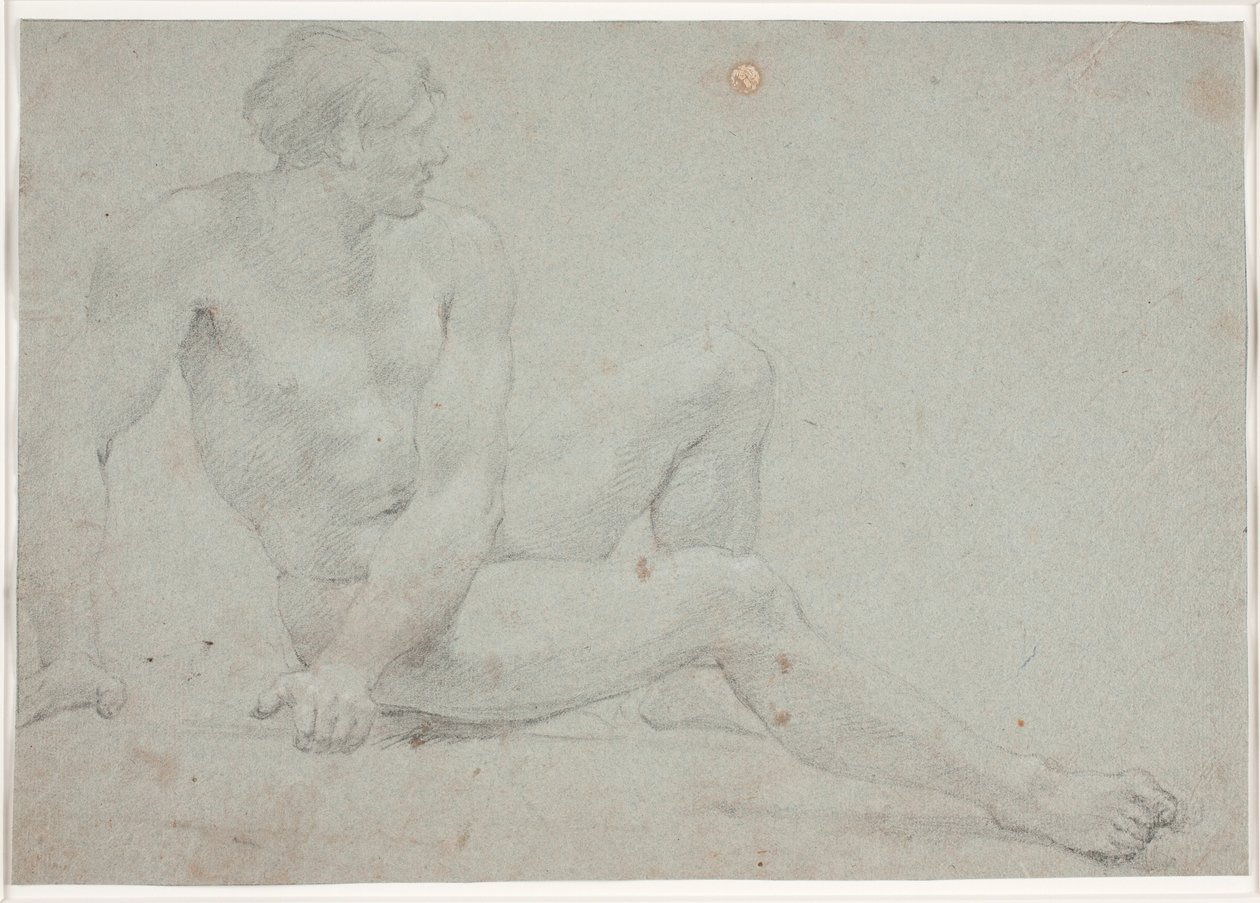 Male Model Study, Sitting by Hendrik Krock