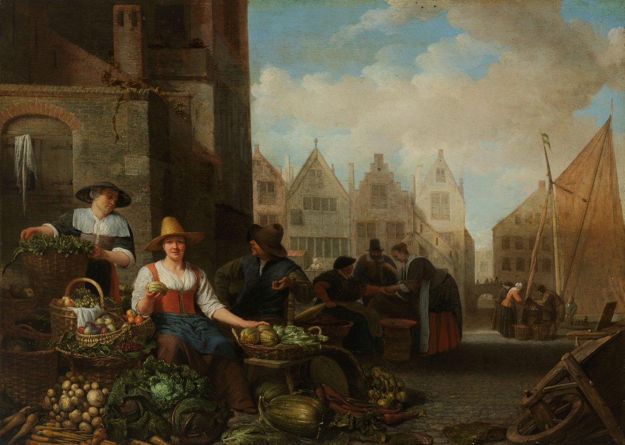 The Vegetable Market by Hendrik Martensz Sorgh