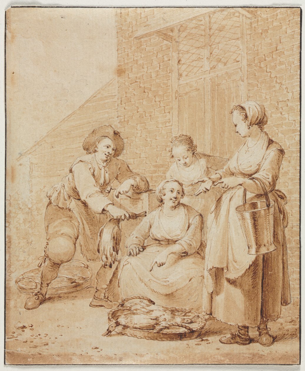 The Poultry Woman, second half 18th century by Hendrik Meijer