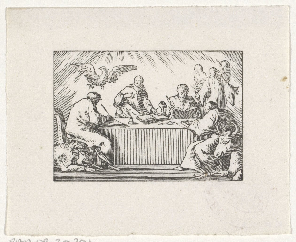 Four Evangelists Writing Their Gospels by Hendrik Numan