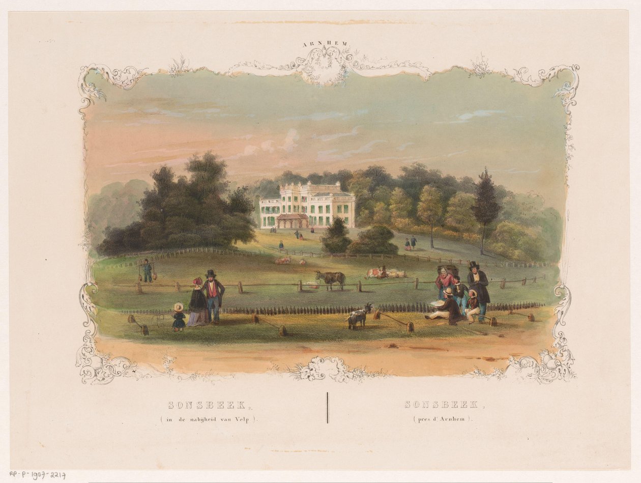 View of the Sonsbeek Estate by Hendrik Wilhelmus Last (attributed to)