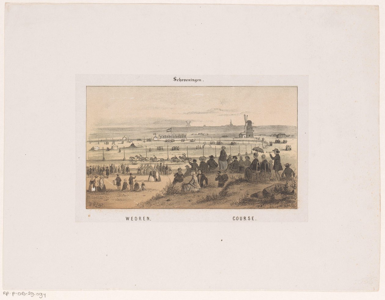 Race at Scheveningen on August 3, 1846 by Hendrik Wilhelmus Last