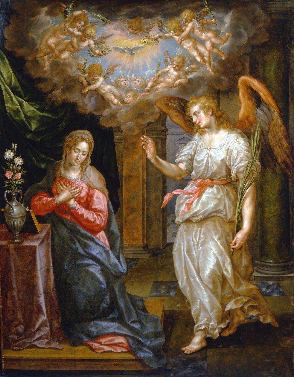The Annunciation, c.1575-1625 by Hendrik de Clerck