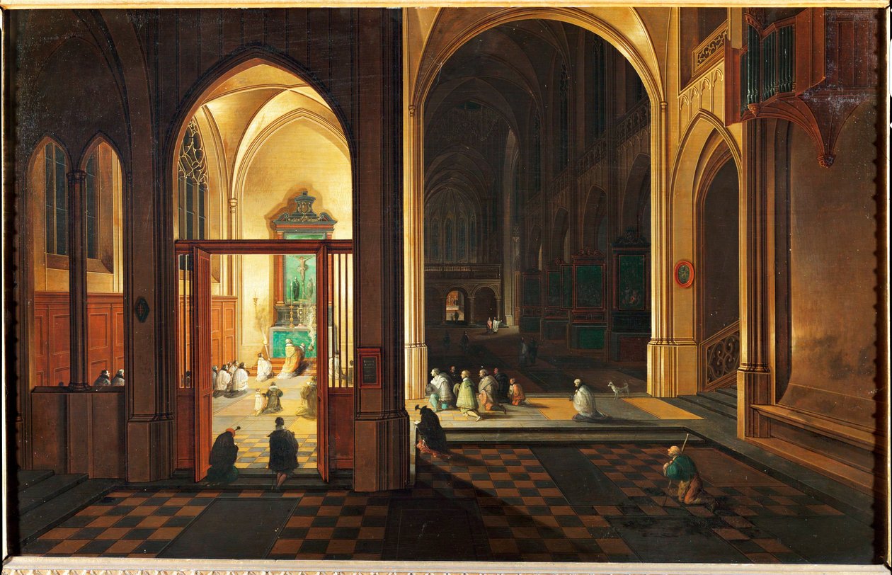 Mass in a Catholic Church by Hendrik van Steenwyck