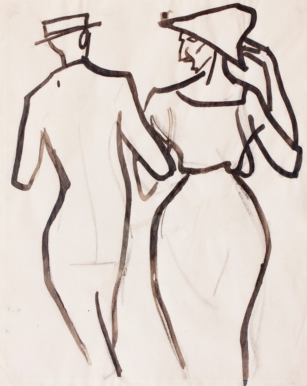 Couple Walking by Henri Gaudier Brzeska