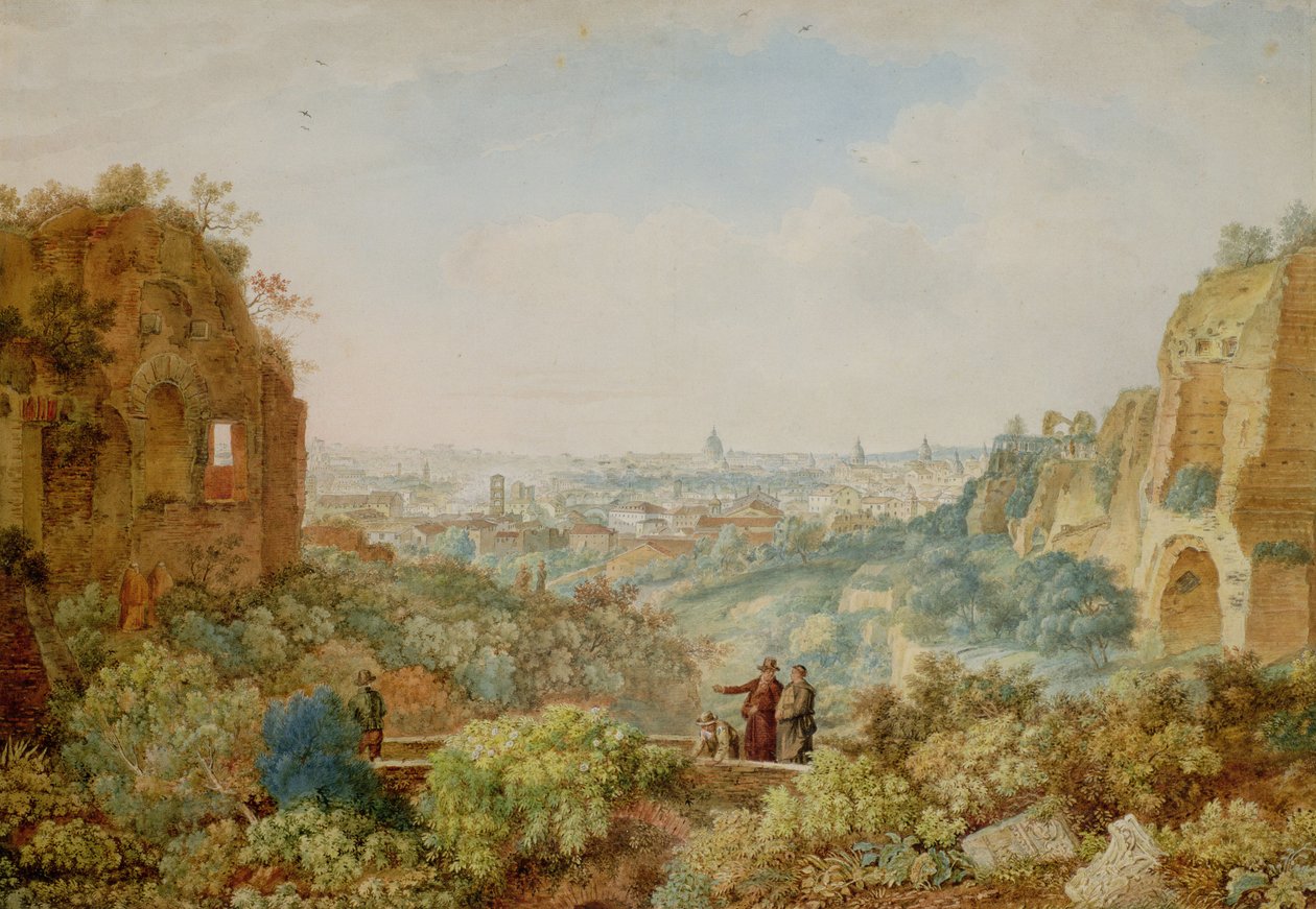 View of Rome from the Palace of the Caesars by Henri L